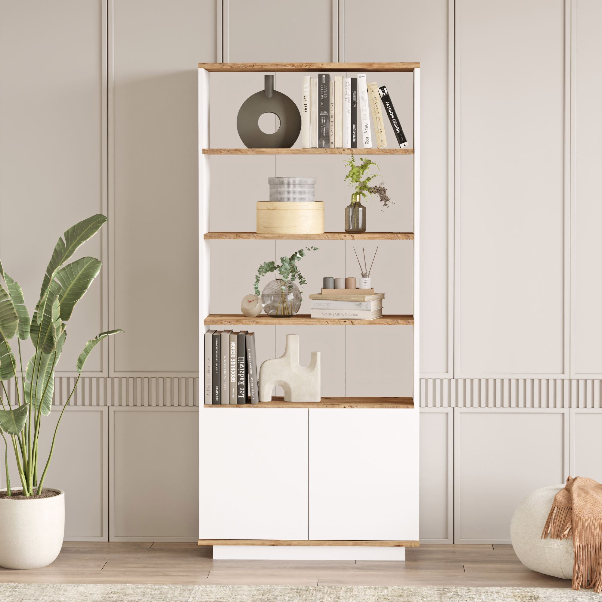 Librerías Fr16-Aw - Pino Atlántico / Blanco