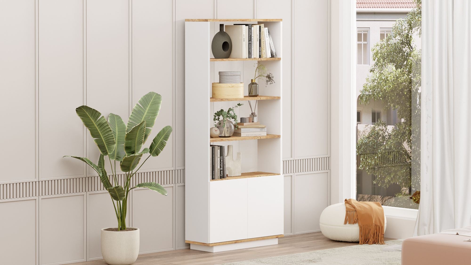Librerías Fr16-Aw - Pino Atlántico / Blanco