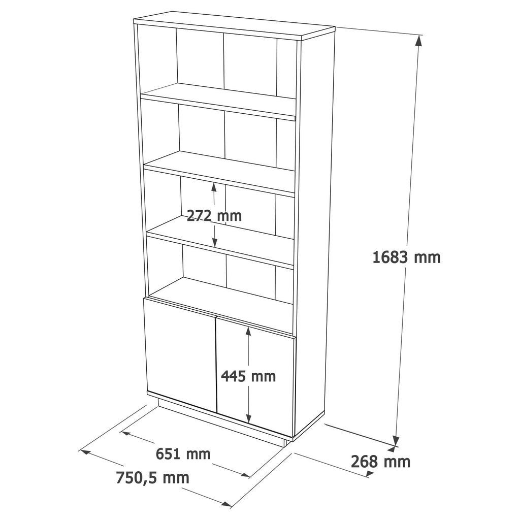 Librerías Fr16-Aw - Pino Atlántico / Blanco