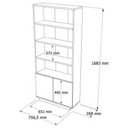 Librerías Fr16-Aw - Pino Atlántico / Blanco