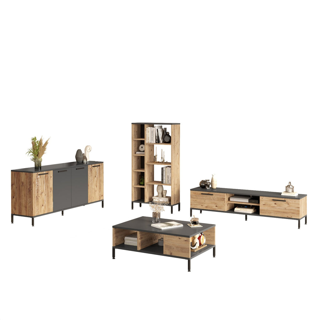 Ensembles De Meubles De Salon Rl6-Aa - Pin Atlantique / Anthracite