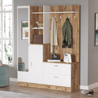 Muebles de Entrada Dd5-Aw - Pino Atlántico / Blanco