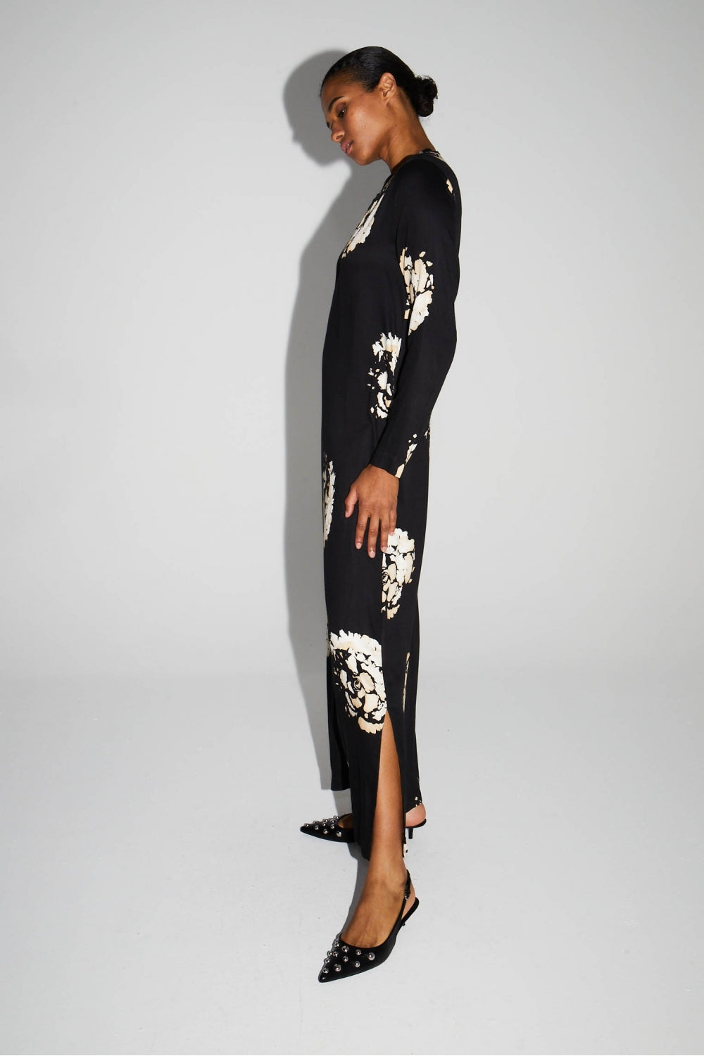 Maxi Dress Maxi Beige Flower