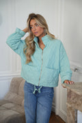 Tressia Zipped Jacket - Water Green