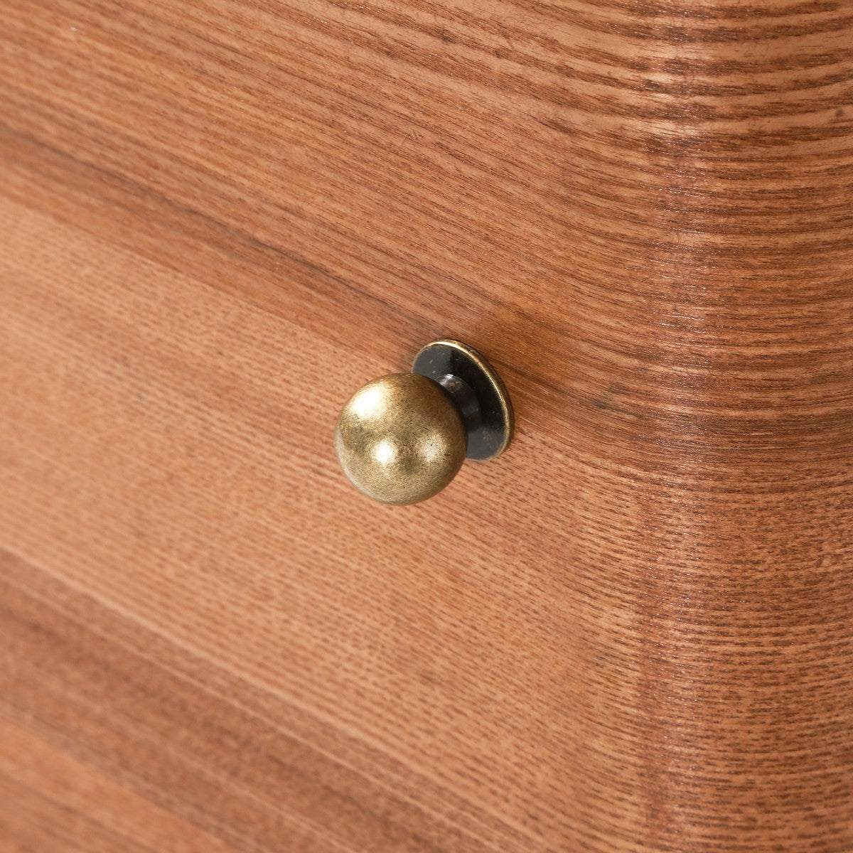 Karl - Bedside Table with 1 Drawer/1 Door, Rounded Edges - Dark Wood