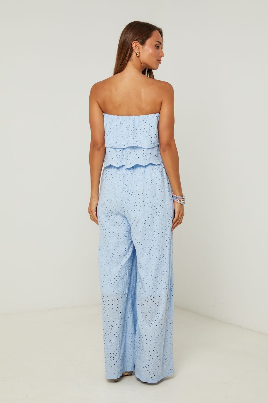 Conjunto de camisa y pantalón corto - Cielo