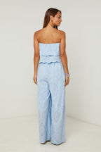 Conjunto de camisa y pantalón corto - Cielo