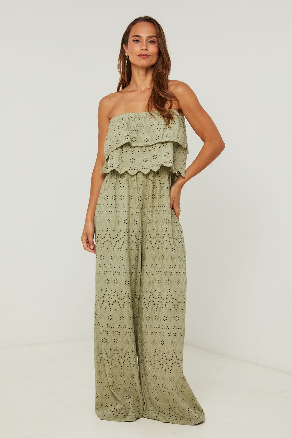 Conjunto de camisa y pantalones cortos - Caqui