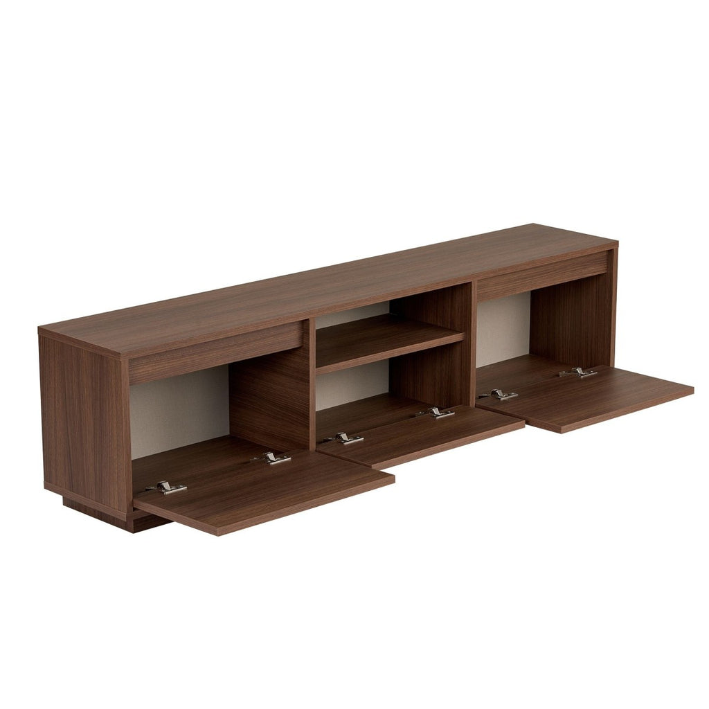 Lume - Meuble Tv 3 Abattants/1 Niche - Noyer