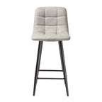 Sia - Lot De 2 Tabourets Rembourrés - Tissu Chiné Beige