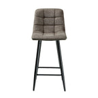 Sia - Set of 2 Padded Stools - Brown Mottled Fabric