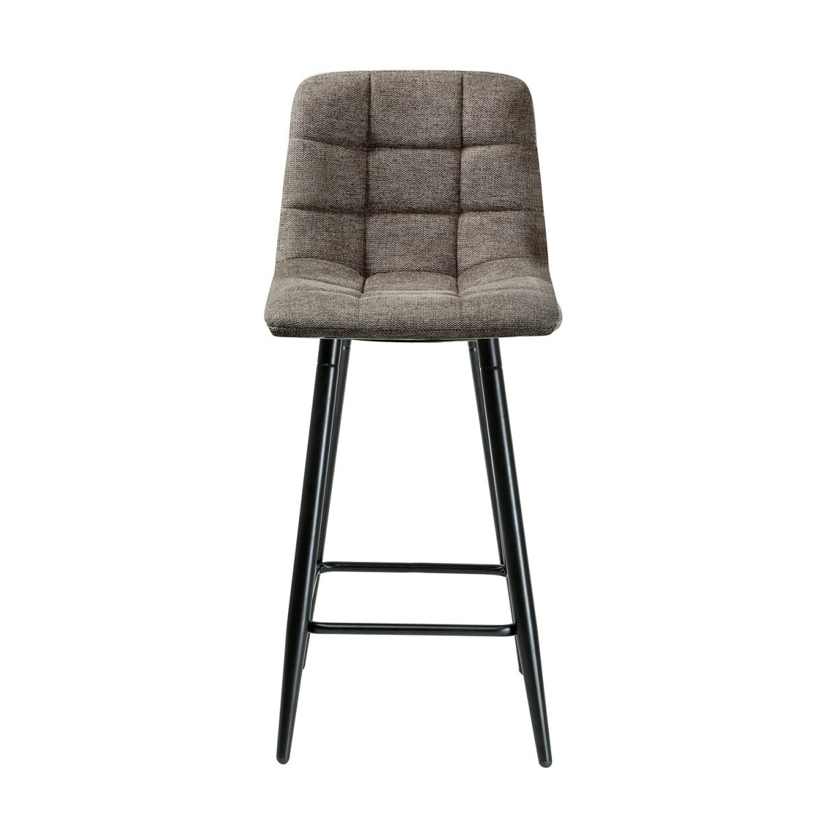 Sia - Set of 2 Padded Stools - Brown Mottled Fabric