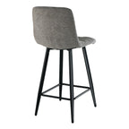 Sia - Set of 2 Padded Stools - Brown Mottled Fabric