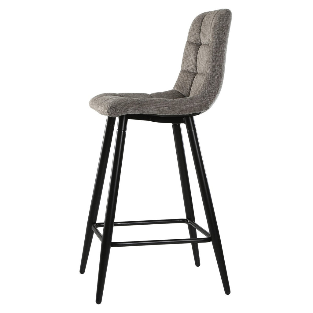 Sia - Set of 2 Padded Stools - Brown Mottled Fabric