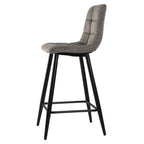 Sia - Set of 2 Padded Stools - Brown Mottled Fabric