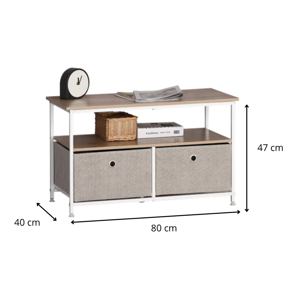 Lisa - Coffee Table 2 Drawers/2 Shelves - Light Oak