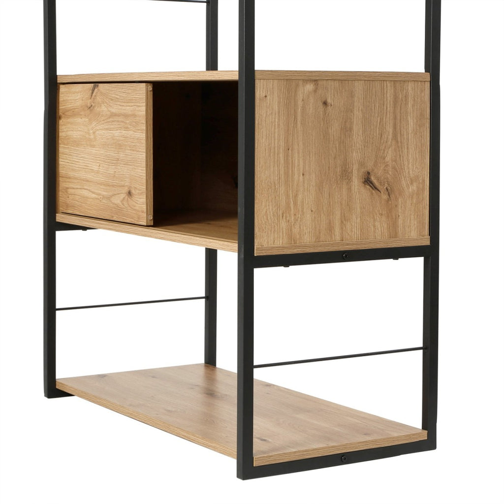 Lenny - Bookcase with 3 Sliding Doors - Light Wood