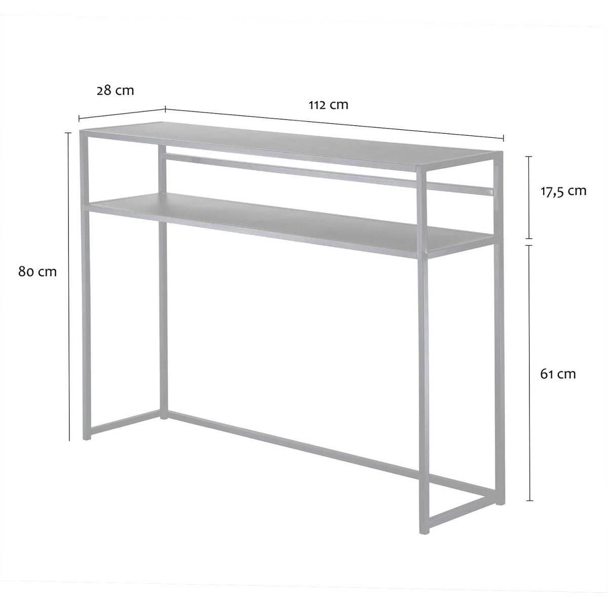 Olli - Console Table - Black Metal