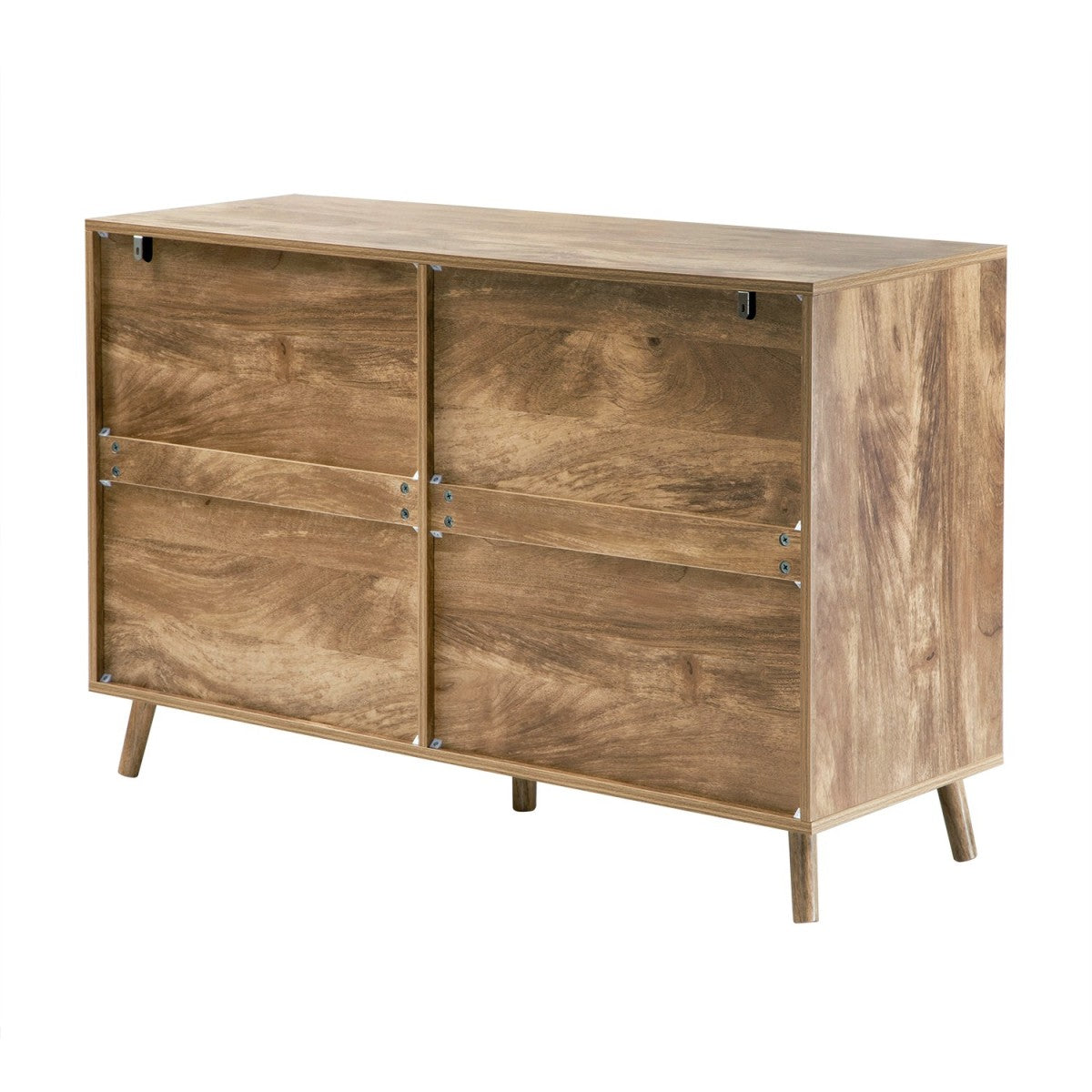 Eden - 6-Drawer Chest of Drawers with Slatted Fronts - Light Wood