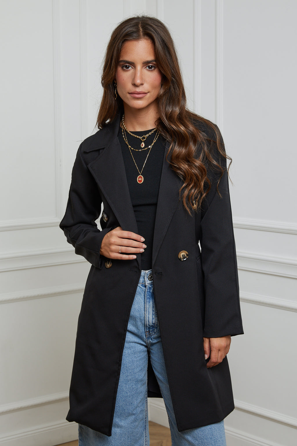 Gabardina - Negro