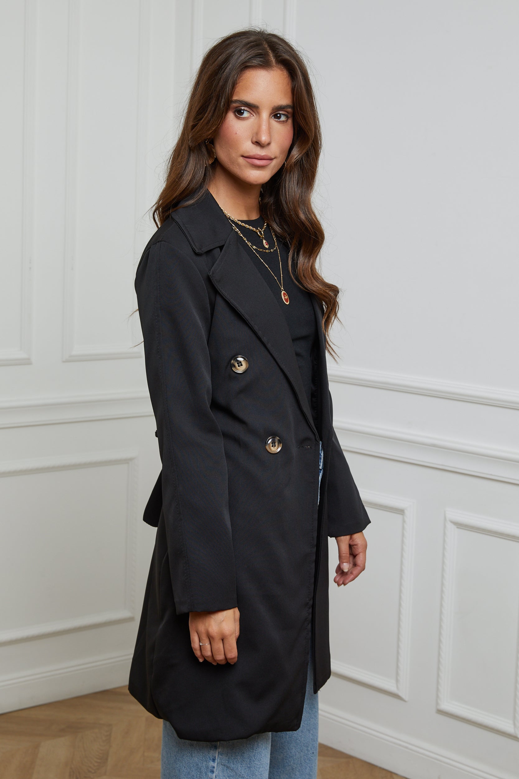 Gabardina - Negro