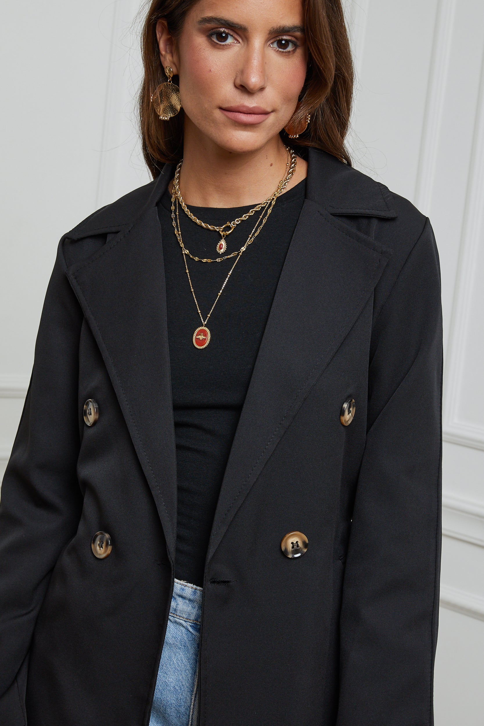 Gabardina - Negro