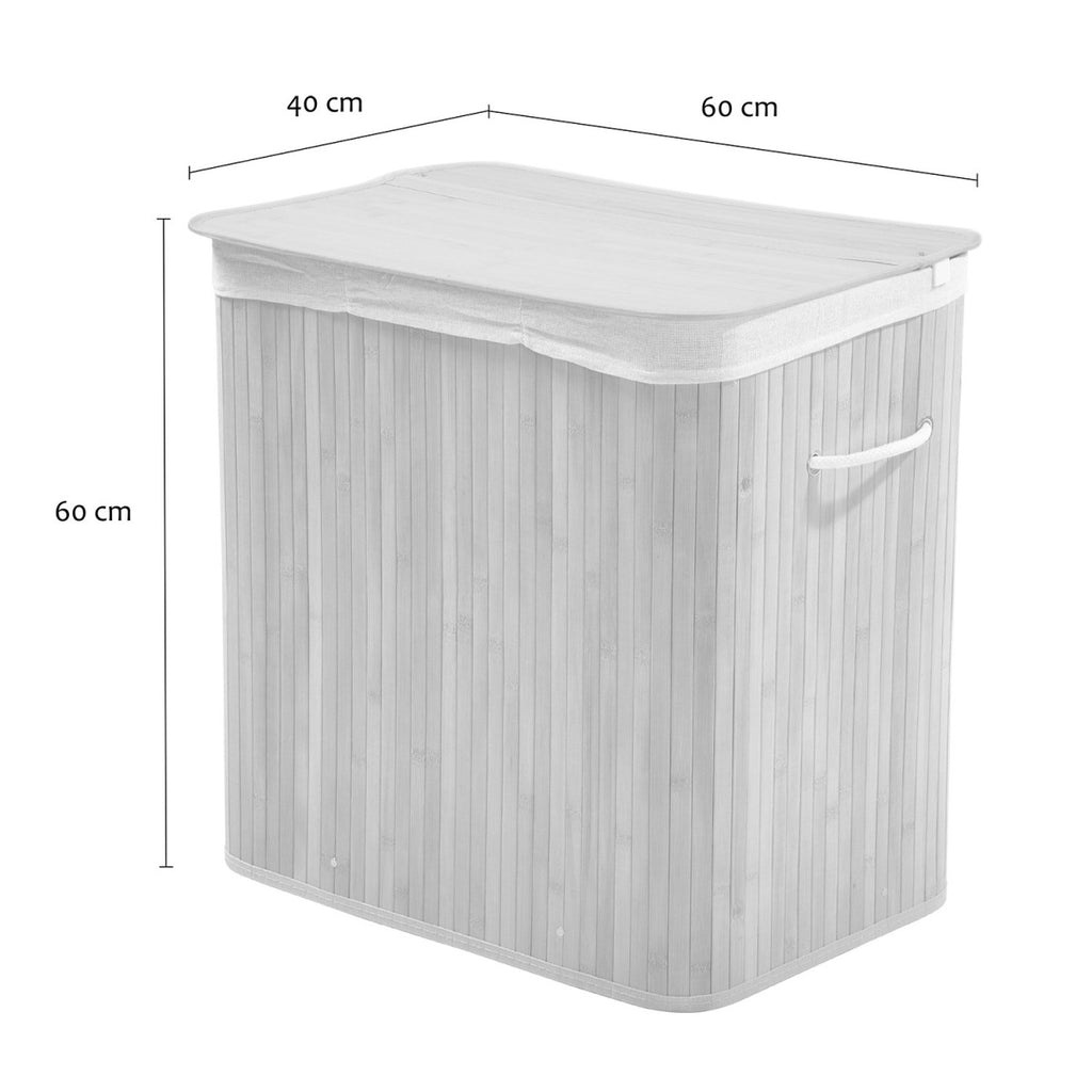 Ysa - 3-Compartment Laundry Basket - Bamboo
