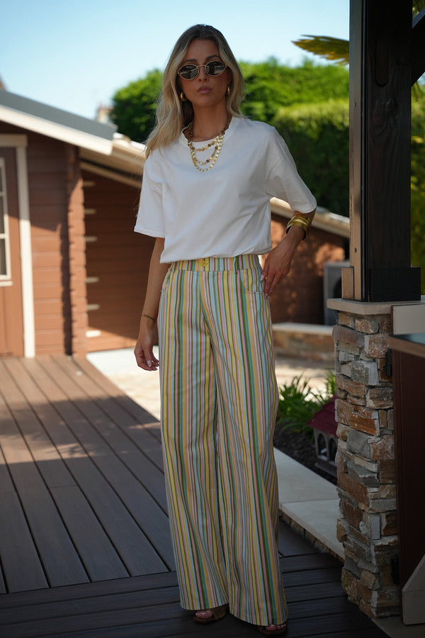 Menssia Striped Pants - Colorful