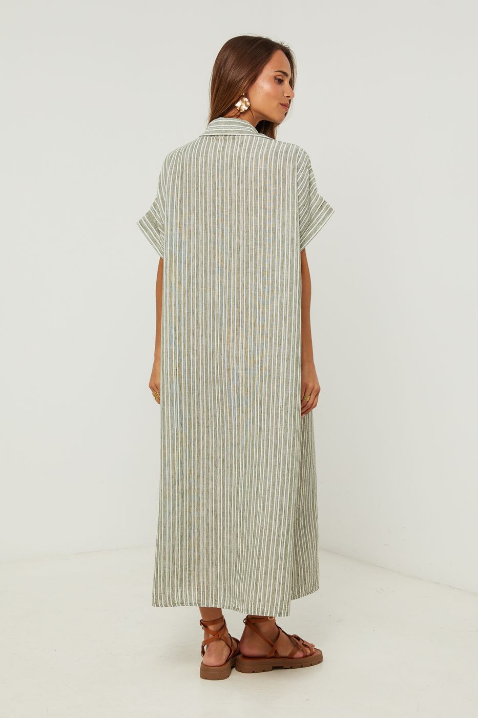 Vestido camisero - Caqui