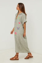 Vestido camisero - Caqui