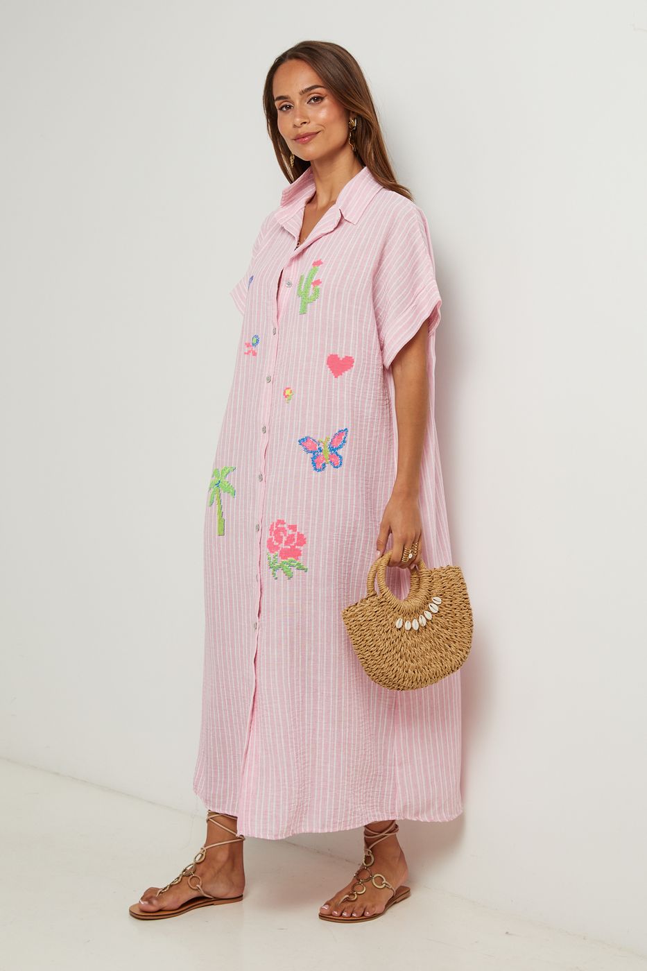 Vestido camisero - Rosa