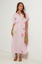 Vestido camisero - Rosa