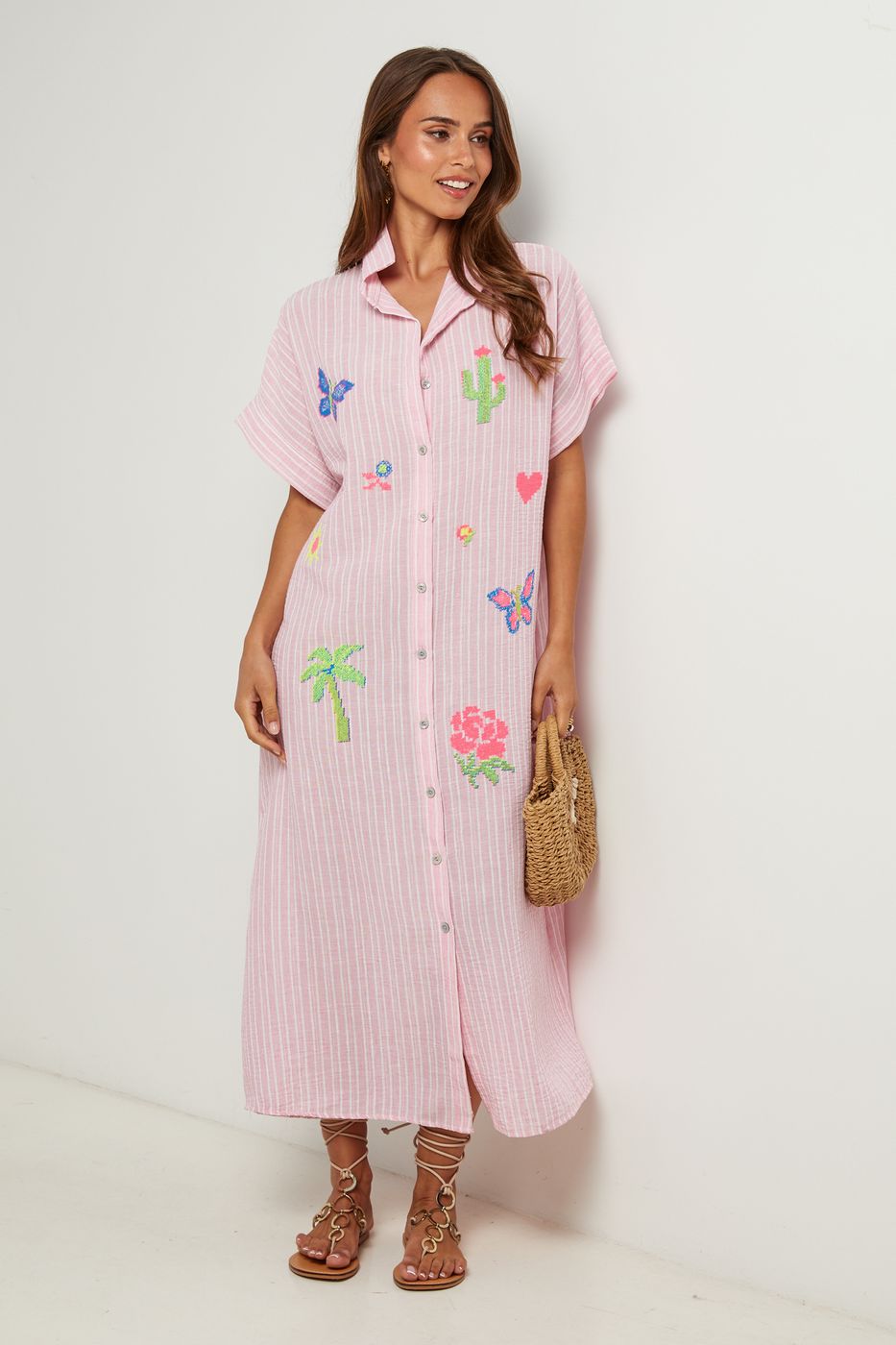 Vestido camisero - Rosa