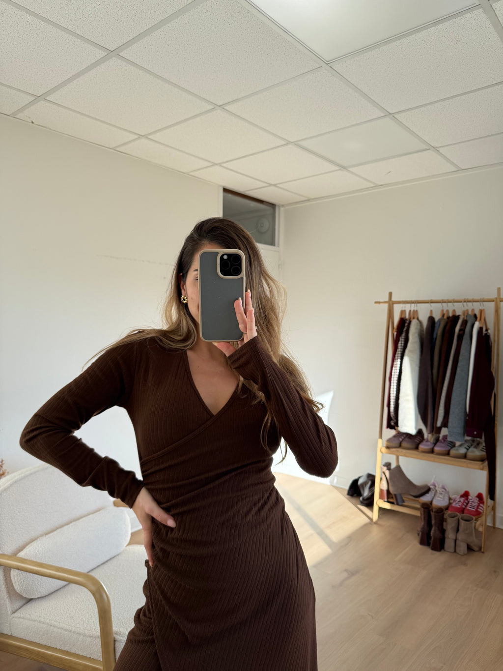 Vestido romano de chocolate