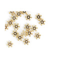 Box of 20 Heishi Spacer Beads - Golden Flower 6X2Mm