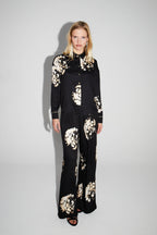 Print Maxi Beige Flower Trousers