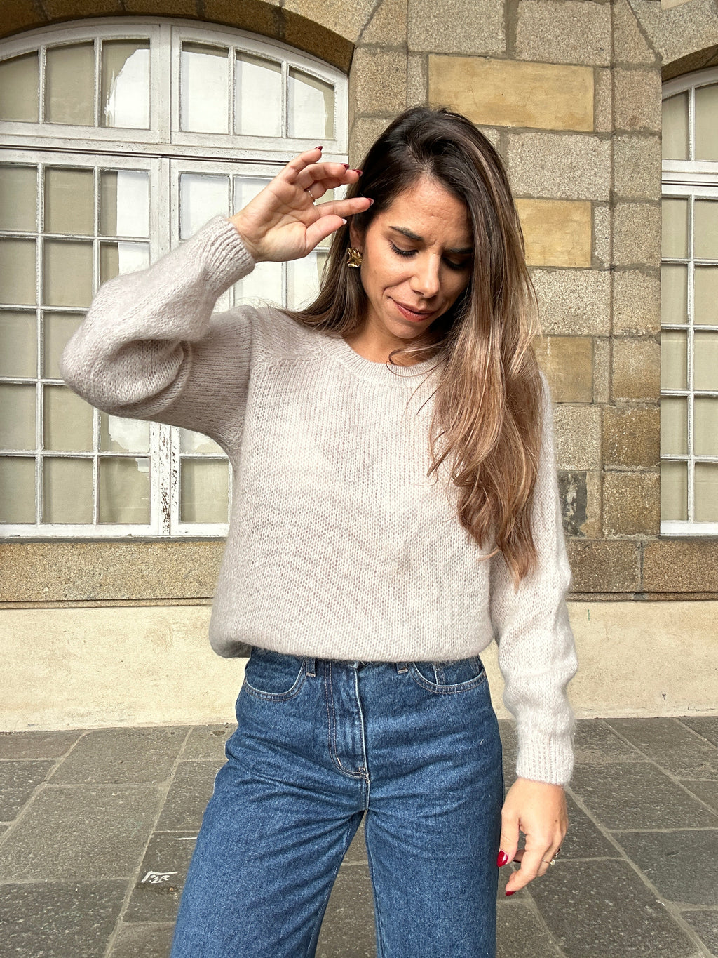 Pull Anna taupe
