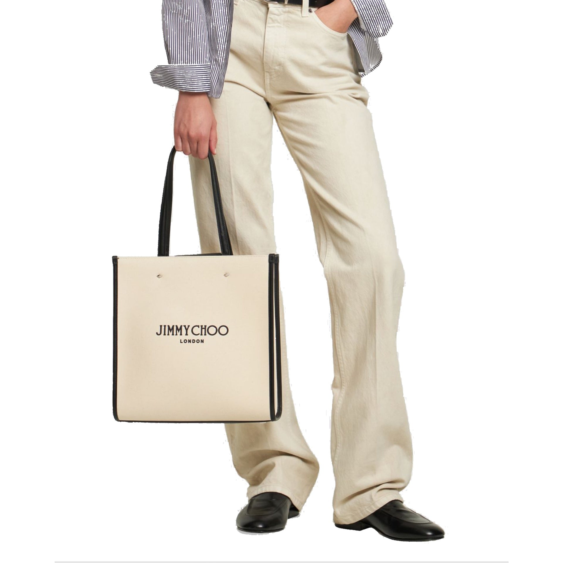 Jimmy Choo - Medium Logo Tote Bag - Women - Beige