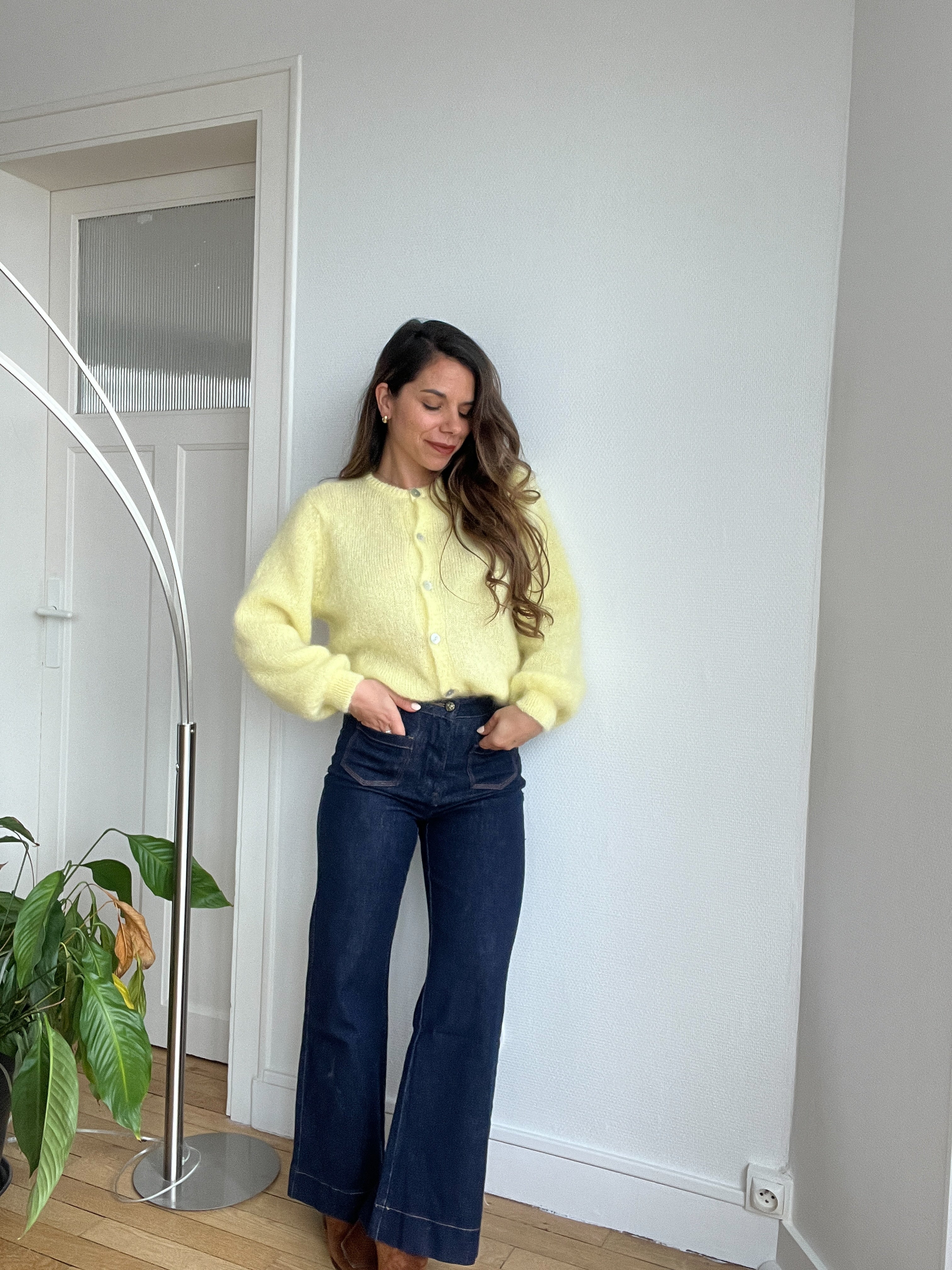 Punto Lana Bianca Amarillo Claro