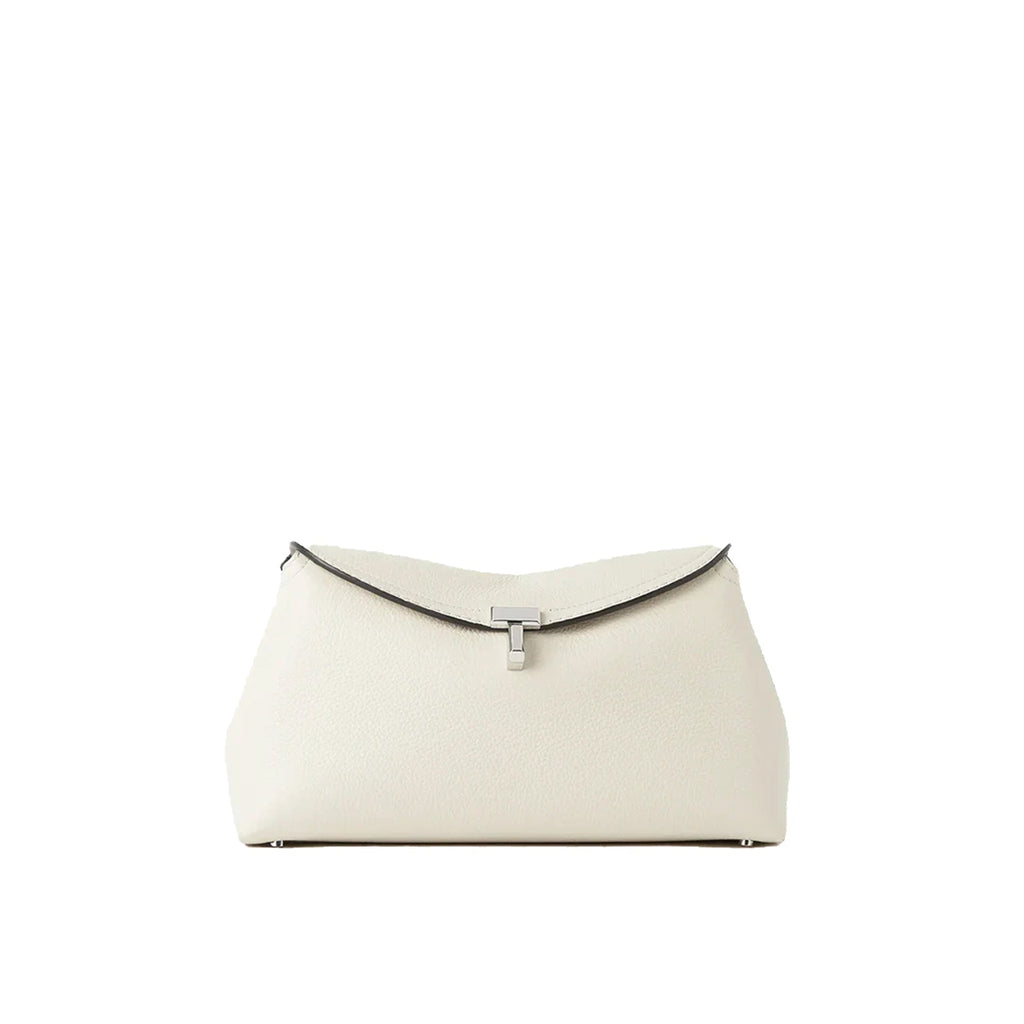 Toteme - Pochette T-Lock Leather - Femme - Cream