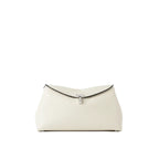 Toteme - Pochette T-Lock Leather - Femme - Cream