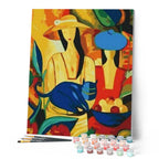 Paint By Numbers - Women And Blue Cat