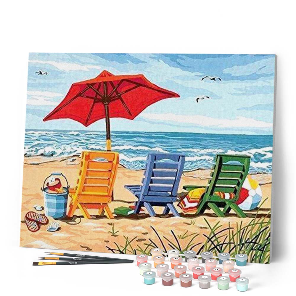 Paint by Numbers - Chairs at the Beach
