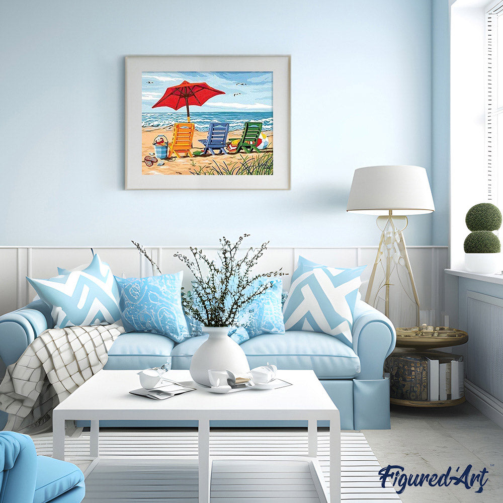 Paint by Numbers - Chairs at the Beach