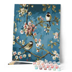 Pintura por números - Flores y pájaros