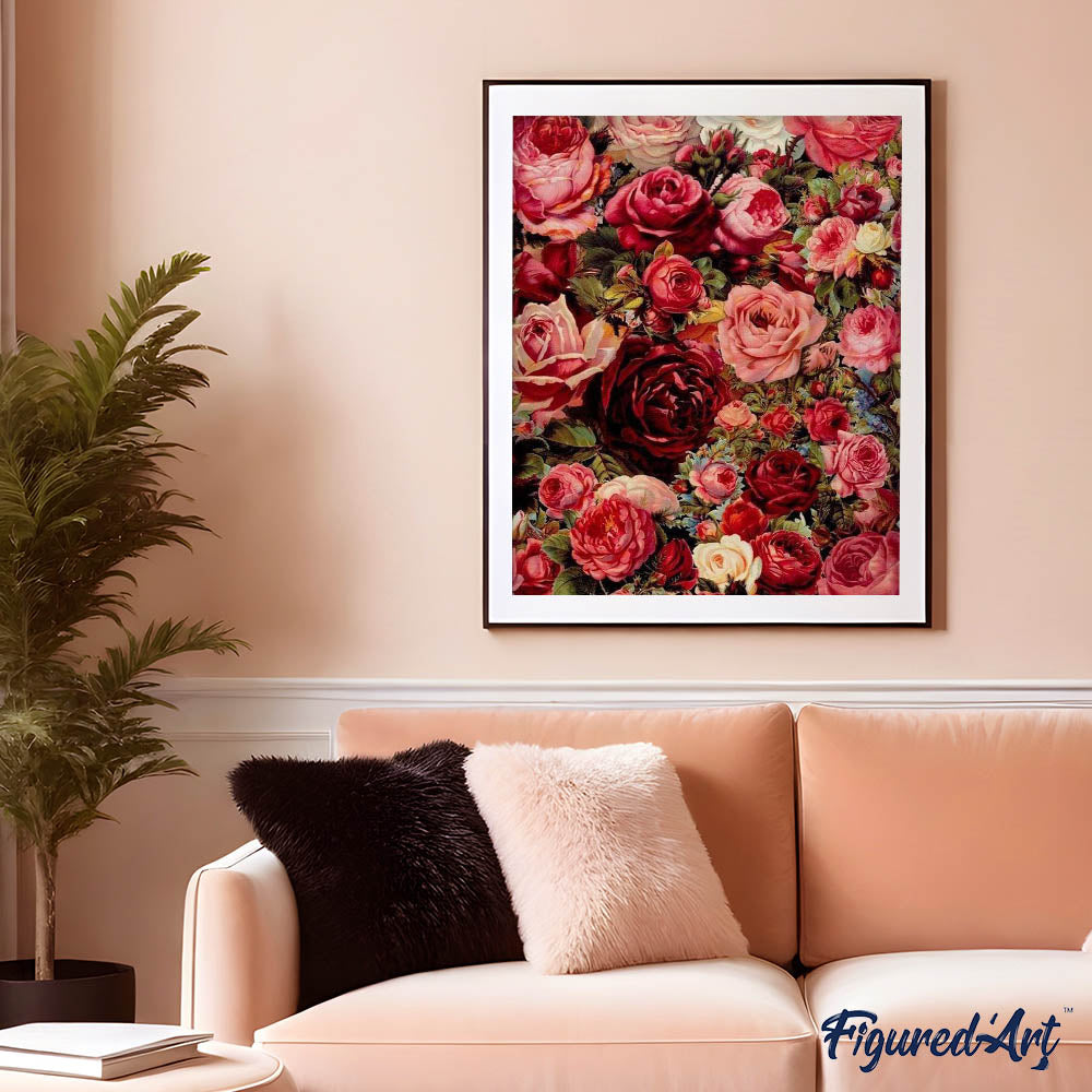 Pintura por números - Flores románticas