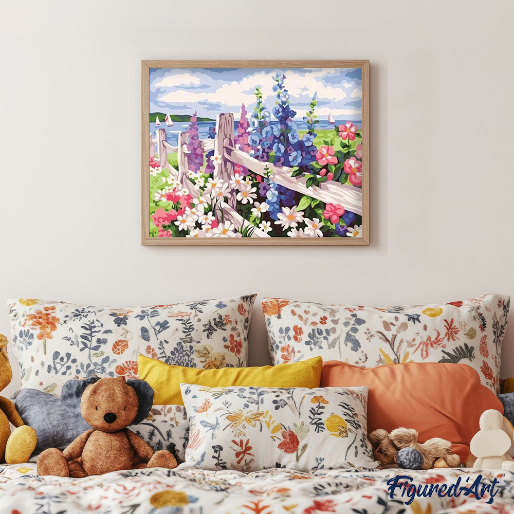 Pintura por números - Seto de flores