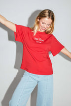 T-shirt Collector Colette I Bomulds- Og Modaljersey Fremstillet I Portugal - Rød