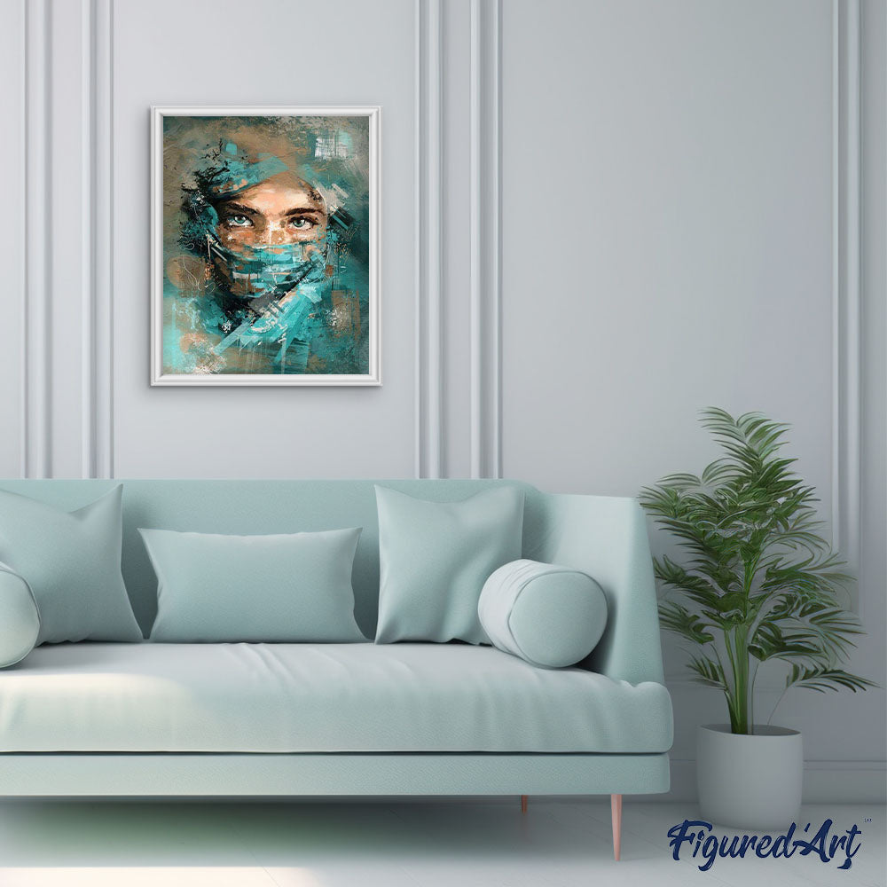 Pintura por números - Mirada cautivadora