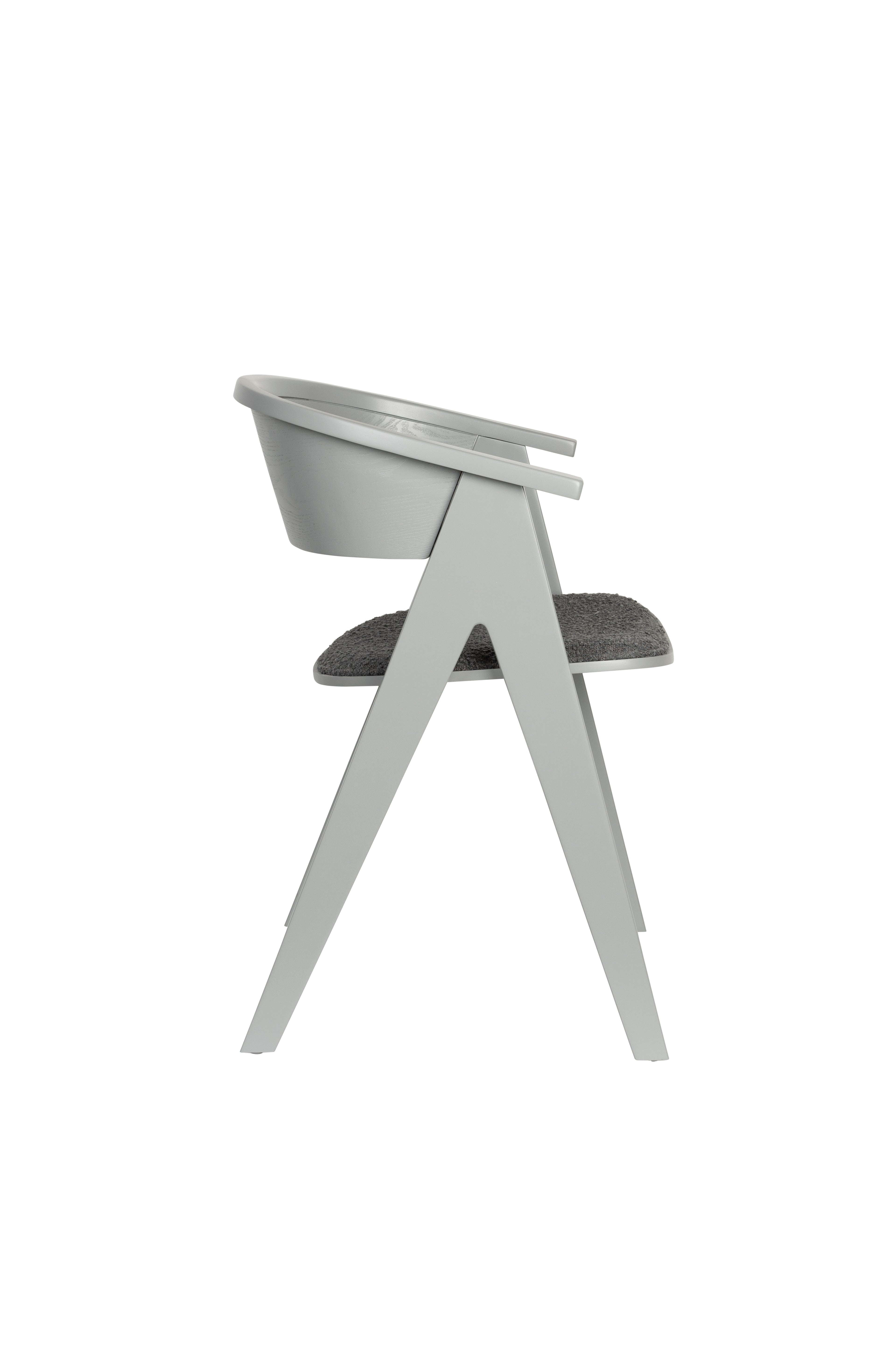 Ndsm - Fauteuil De Salle À Manger - Frêne massif - Gris